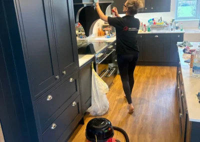 Deep cleaning of a commercial interior space